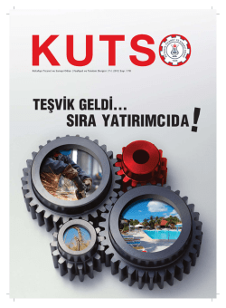 kutso dergi sayı 178 - K&uuml;tahya Ticaret ve Sanayi Odası