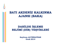 dahilde işleme rejimi (dir) teşvikleri (ocak 2014)