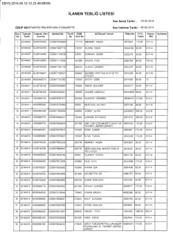 ilanen tebliğ listesi ebys-2014.05.12