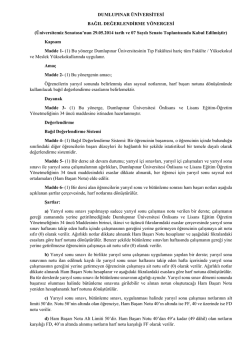 Bağıl Değerlendirme Yönergesi