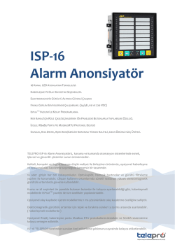 ISP-16 Alarm Anonsiyat&ouml;r