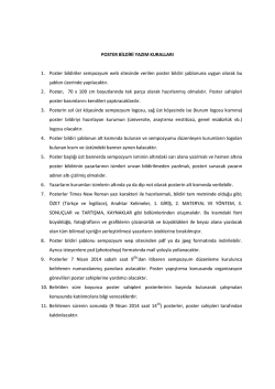 Poster Hazırlama Kuralları