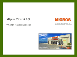 IR Ko&ccedil; Day - Migros Presentation