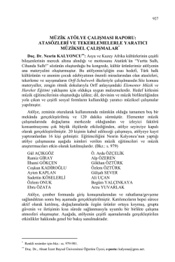 Nesrin KALYONCU-M&Uuml;ZİK AT&Ouml;LYE &Ccedil;ALIŞMASI RAPORU