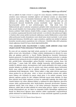 Psikolog ile R&ouml;portaj (PDF) - Ev