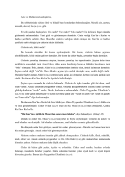 Aziz ve Muhterem kardeşlerim, Bu sohbetimizde