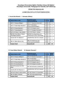 almanca &ouml;ğretmenliği lisans programı