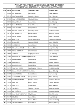 1-27/11/2014 tarih ve 2712 sayılı adlî yargı kararnamesi