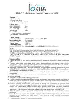 FOKUS 2. Uluslararası Fotoğraf Yarışması - 2014