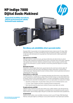 HP Indigo 7800 Dijital Baskı Makinesi