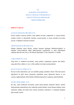 1 tc karab&uuml;k &uuml;niversitesi adalet meslek y&uuml;ksekokulu