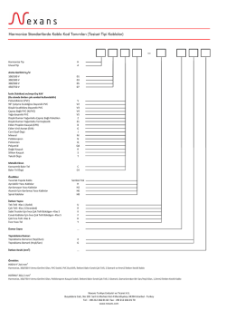 Harmonize Standartlarda Kablo Kod Tanımları (Tesisat Tipi Kablolar)
