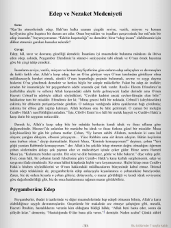 İkindi Yağmurları, Edep ve Nezaket Medeniyeti, M. Fethullah Gülen