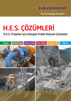 Hes Projeleri İ&ccedil;in &Ccedil;&ouml;z&uuml;mler