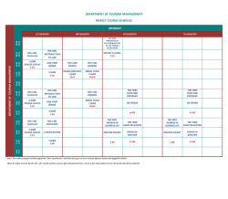 Turizm İşletmeciliği Bölümü Haftalık Ders Programı