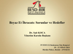 Dr. Sait KOCA - Türkiye Yem Sanayicileri Birliği