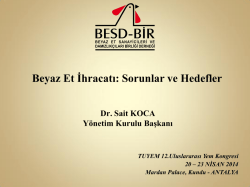 Dr. Sait KOCA - T&uuml;rkiye Yem Sanayicileri Birliği
