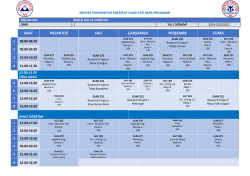 2. sınıf ders programı - Erciyes &Uuml;niversitesi
