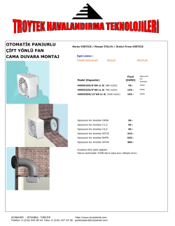 OTOMATİK PANJURLU &Ccedil;İFT Y&Ouml;NL&Uuml; FAN CAMA DUVARA MONTAJ