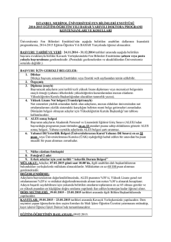 ıstanbul medipol &uuml;niversitesi fen bilimleri enstit&uuml;s&uuml; 2014