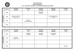 Meslek Y&uuml;ksekokulu Final Tarihleri