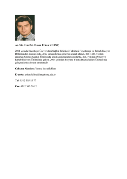 Uzm. Fzt. Hasan Erkan KILINÇ