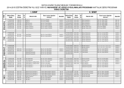 ı. sınıf ıı. sınıf - Datça Kazım Yılmaz Meslek Yüksekokulu