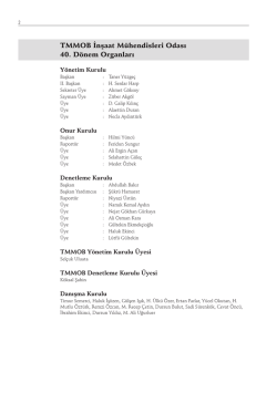 TMMOB İnşaat Mühendisleri Odası 40. Dönem Organları