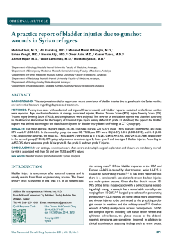 A practice report of bladder injuries due to gunshot