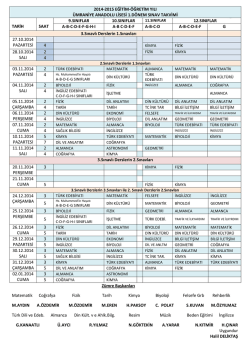 Sınav 2014-2015 1. dönem