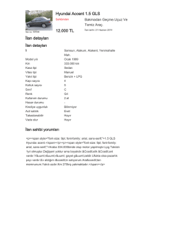 Hyundai Accent 1.5 GLS 12.000 TL İlan detayları