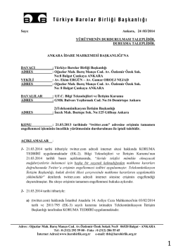 Dilek&ccedil;e i&ccedil;in tıklayınız - T&uuml;rkiye Barolar Birliği