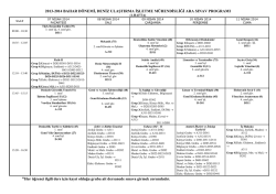 2013-2014 BAHAR D&Ouml;NEMİ, DENİZ ULAŞTIRMA İŞLETME