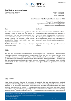 Dev İliak Arter Anevrizması