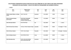 Hukuk Fak&uuml;ltesi 2014-2015 eğitim-&ouml;ğretim yılı g&uuml;z yarıyılı ara sınav