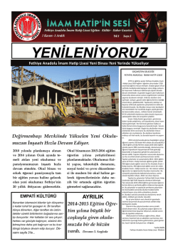 Okul Gazetemizi Okumak İ&ccedil;in Tıklayınız