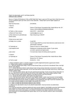 TRAFO VE ENH NAKİL HATTI YAPTIRILACAKTIR GİRESUN &Ouml;ZEL