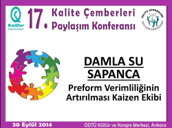 Damla Su Sapanca / Preform Verimliliğinin Artırılması Kaizeni