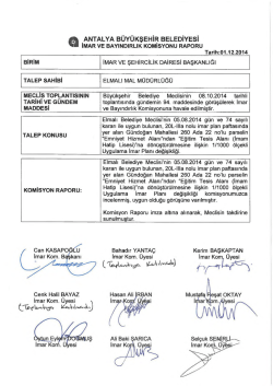 G&uuml;ndemin 14.Maddesi - Antalya Belediyesi