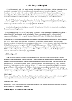 1 Aralık D&uuml;nya AIDS g&uuml;n&uuml; - Tekirdağ Halk Sağlığı M&uuml;d&uuml;rl&uuml;ğ&uuml;