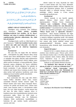 AHİRET - Karaman İl M&uuml;ft&uuml;l&uuml;ğ&uuml;