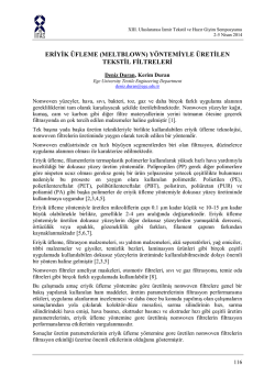 eriyik &uuml;fleme (meltblown) y&ouml;ntemiyle &uuml;retilen tekstil filtreleri