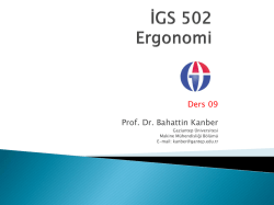 Ders 09 Prof. Dr. Bahattin Kanber