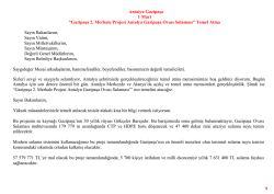 Antalya Gazipaşa Temel Atma ve A&ccedil;ılış Merasimi