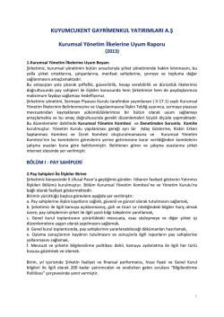 KUYUMCUKENT GAYRİMENKUL YATIRIMLARI A.Ş Kurumsal