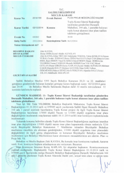 2014/158 toplu konut idaresi başkanlığı