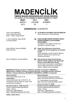 MADENCİLİK - ResearchGate