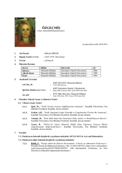 &Ouml;ZGE&Ccedil;MİŞ - fethi toker g&uuml;zel sanatlar tasarım fak&uuml;ltesi