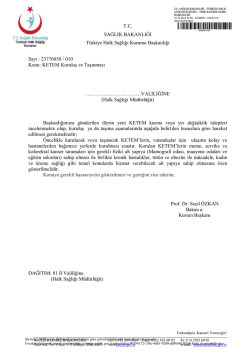 KETEM Kuruluş ve Taşınması - T&uuml;rkiye Halk Sağlığı Kurumu
