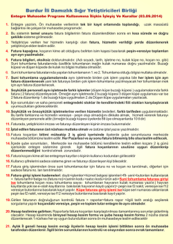 2014 Yılı Entegre Muhasebe Programı Kullanma